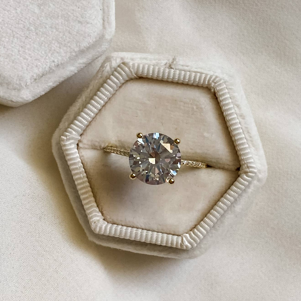 Gold 1.5ct Round Solitaire Diamond Ring